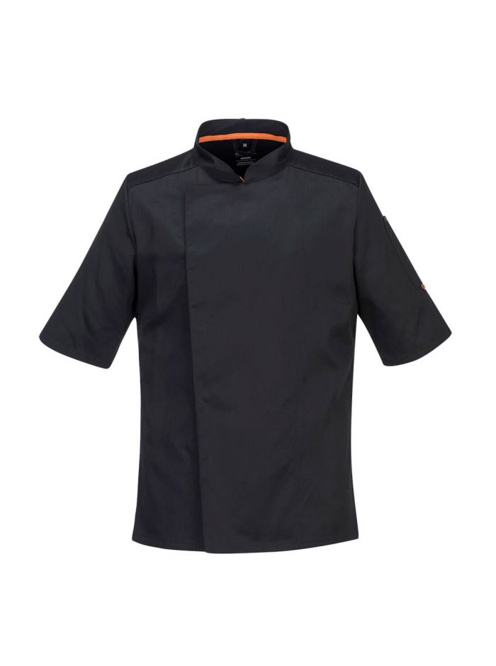 Chef's Mesh Air Pro Stretch Jacket S/S , L, R, Black