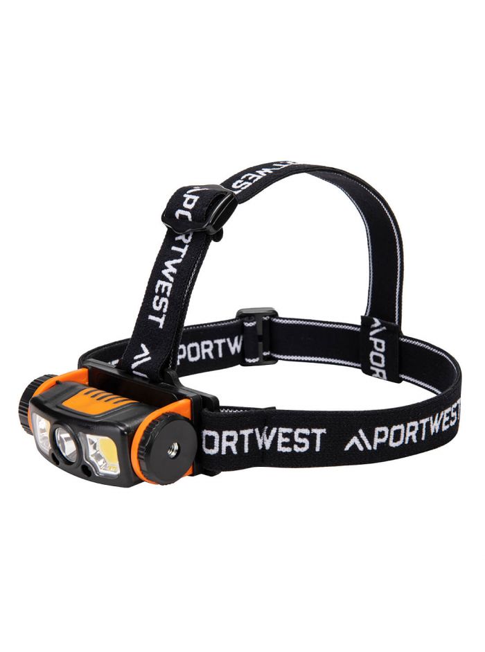 LED motion sensor USB head light, , O, Black/Orange