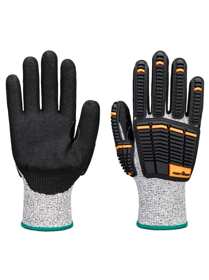 Impact C13 Nitrile Foam Glove, L, R, Grey/Black