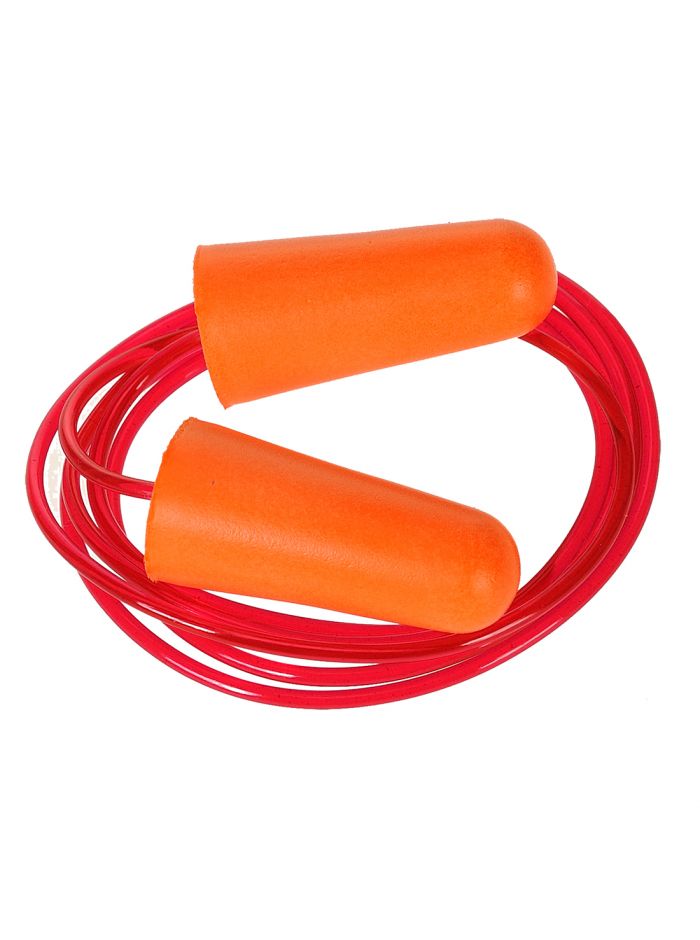 Corded PU Foam Ear Plugs (200 Pairs), , R, Orange