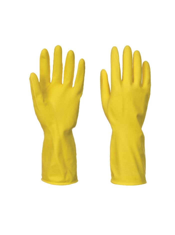 Household Latex Glove Full Box (240 Pairs), L, R, Yellow