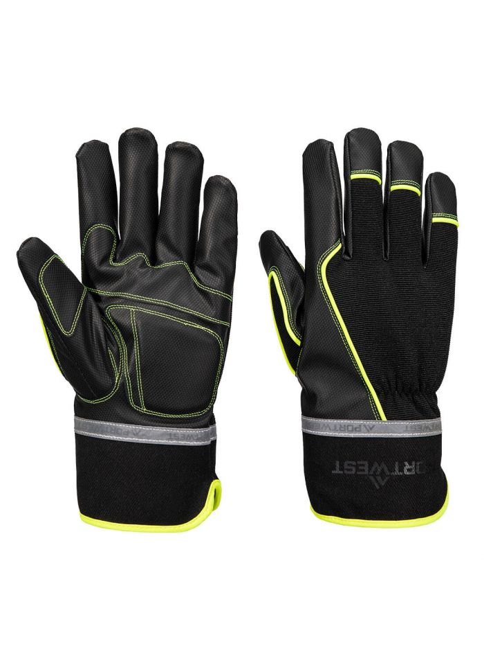 Cold 450 PU Waterproof Mechanical Glove, L, R, Black
