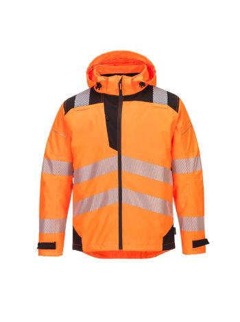 PW3 Hi-Vis Extreme Rain Jacket, 4XL, R, Orange/Black