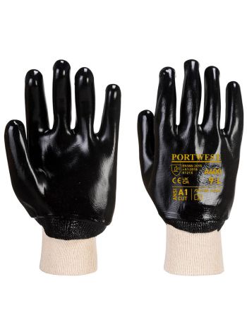 Grip PVC Knitwrist, L, R, Black