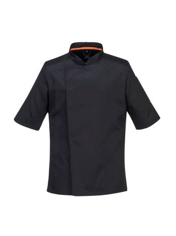 Chef's Mesh Air Pro Stretch Jacket S/S , L, R, Black