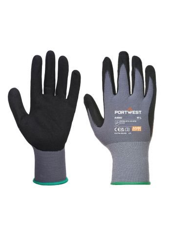 Grip 15 Nitrile Sandy Glove , L, R, Black