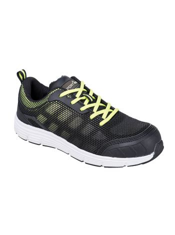 Steel Textile Trainer  S1P FO SR, 36, N, Black/Green