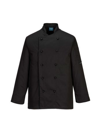 Chef's Somerset Jacket L/S , L, R, Black