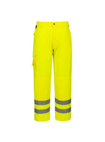 Hi-Vis Work Trousers, 4XL, R, Yellow